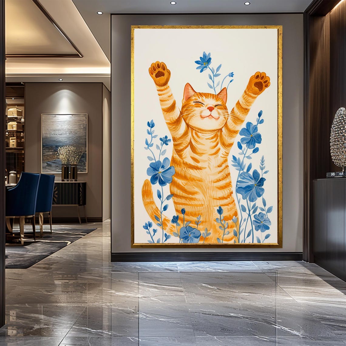 Cat Art Gym Wall Art Sports Prints Sports Posters Cat Gifts Gym Storage Decor Cute Gifts Exercise Gifts Sports Gifts Gym Gifts - Image 2