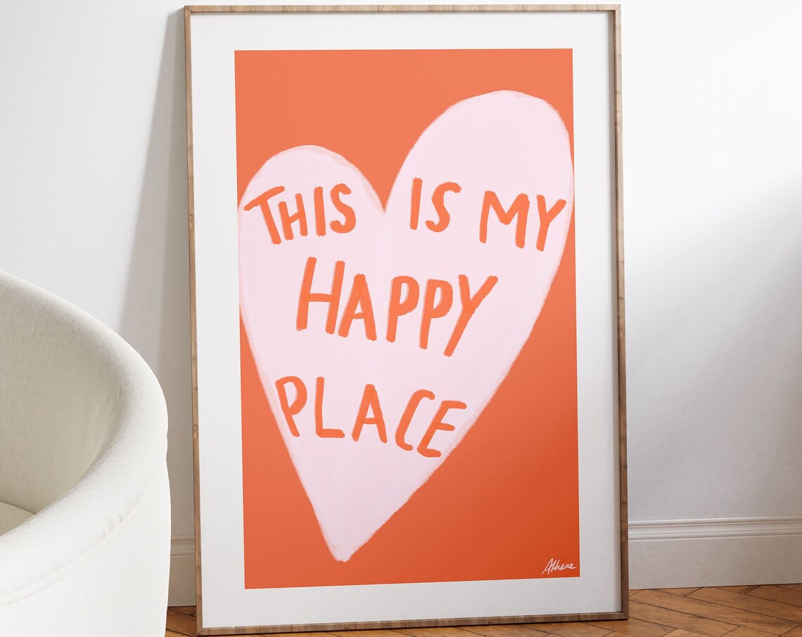 This Is My Happy Place Poster, Scandi Style