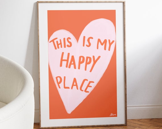This Is My Happy Place Poster, Scandi Style