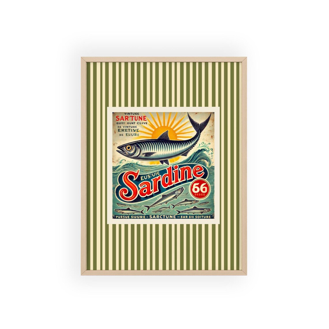 Sardines Poster, Kitchen Decor Foodie Gift - Image 3