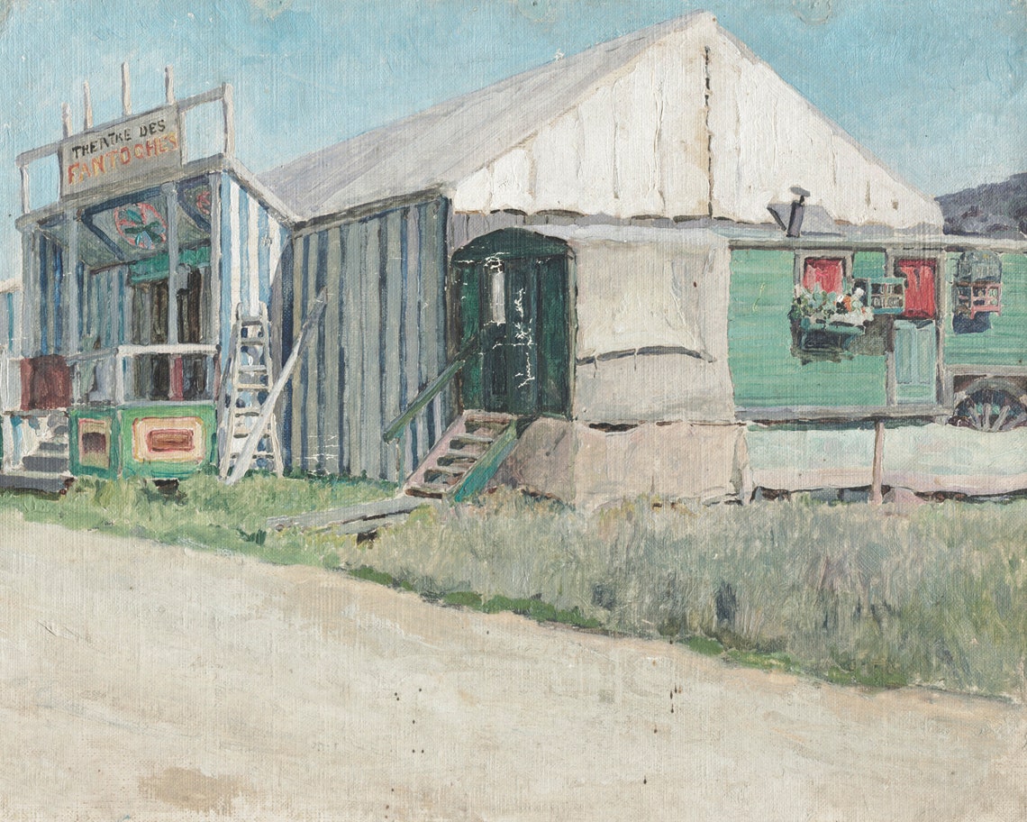 Vintage Lake House Wall Art Decor Lake Print Boat House Painting Vintage Landscape Wall Art Lake Cabin Decor Vintage Cabin Wall Art - Image 2