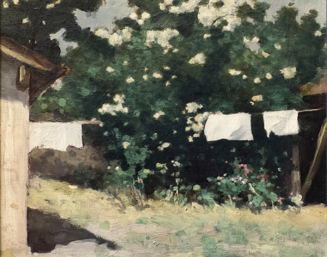 Laundry Room Art Vintage Oil Painting Landscape Painting Laundry Print Landscape Art French Country Wall Decor Farmhouse Print - Image 3