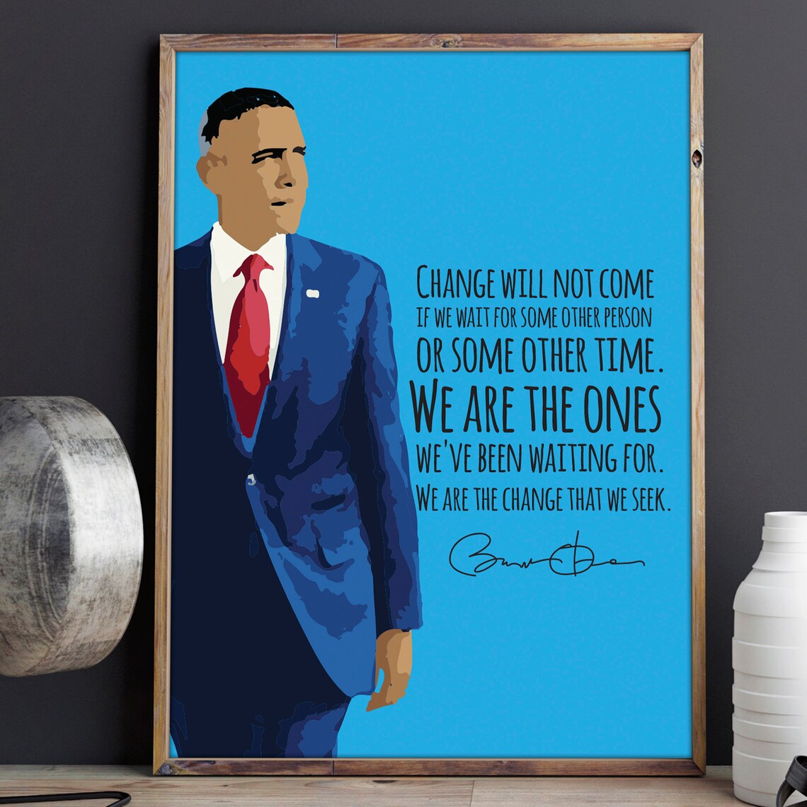 Barack Obama Quote Wall Art Print, Hope Motivation