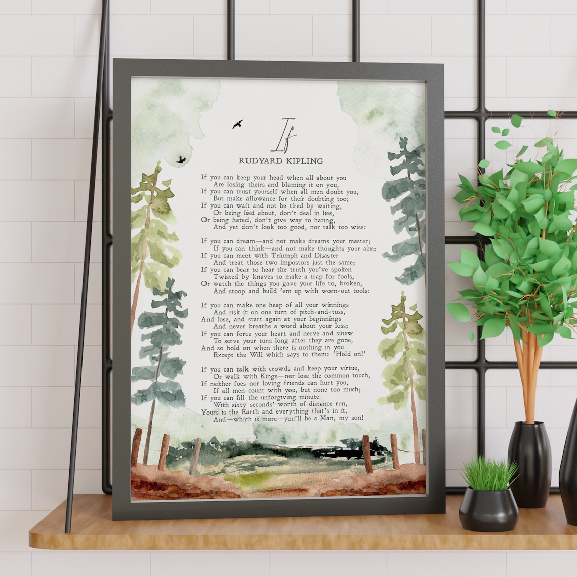 Rudyard Kipling Minimalist Literature Art Print