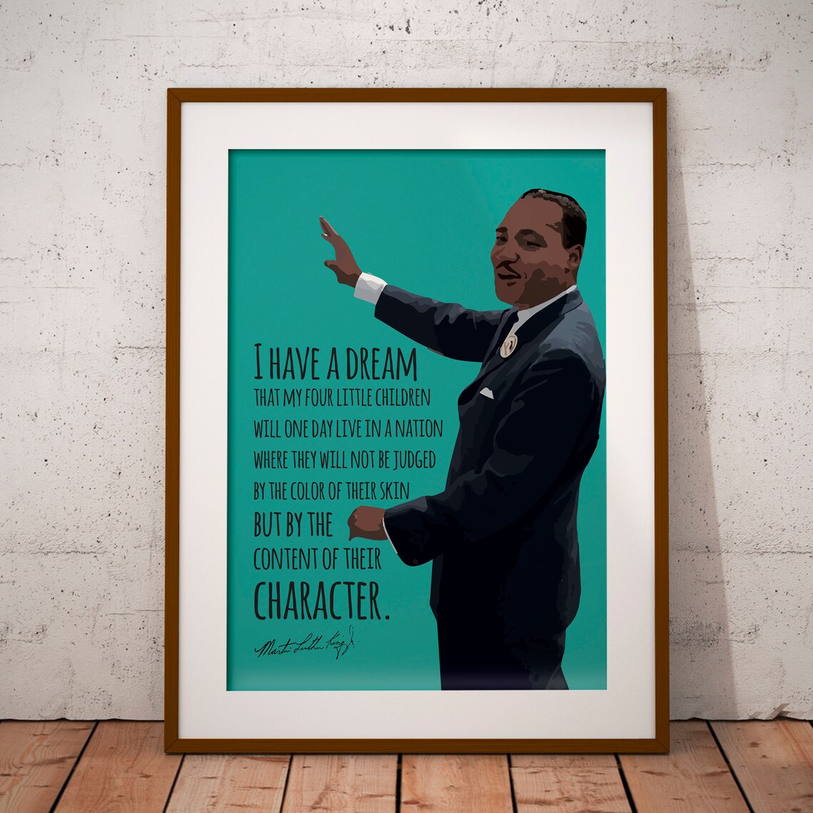 Martin Luther King Jr Civil Rights Quote Poster