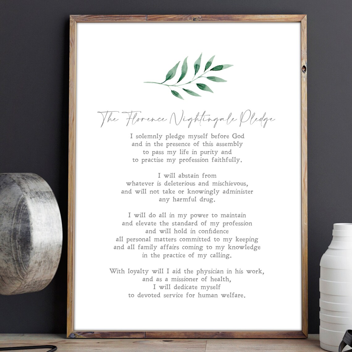 Florence Nightingale Pledge Nurse Gift, Art Print - Image 2