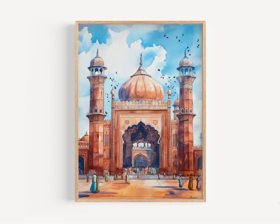 Dehli Watercolor Painting Travel Poster