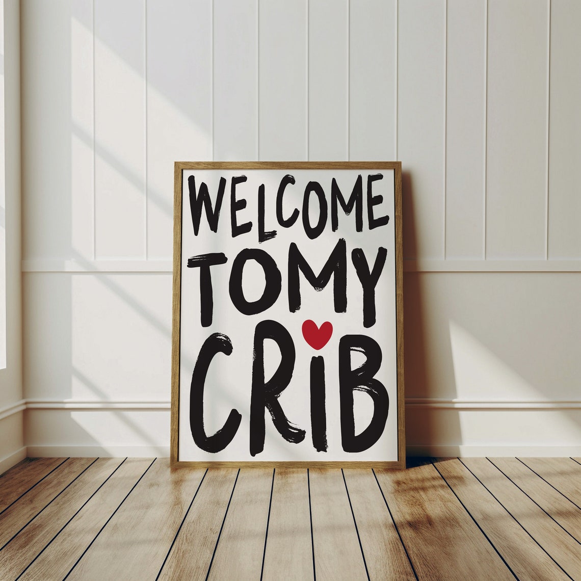 Welcome To My Crib Bold Black Brush Letter Entryway Quote Poster - Image 3