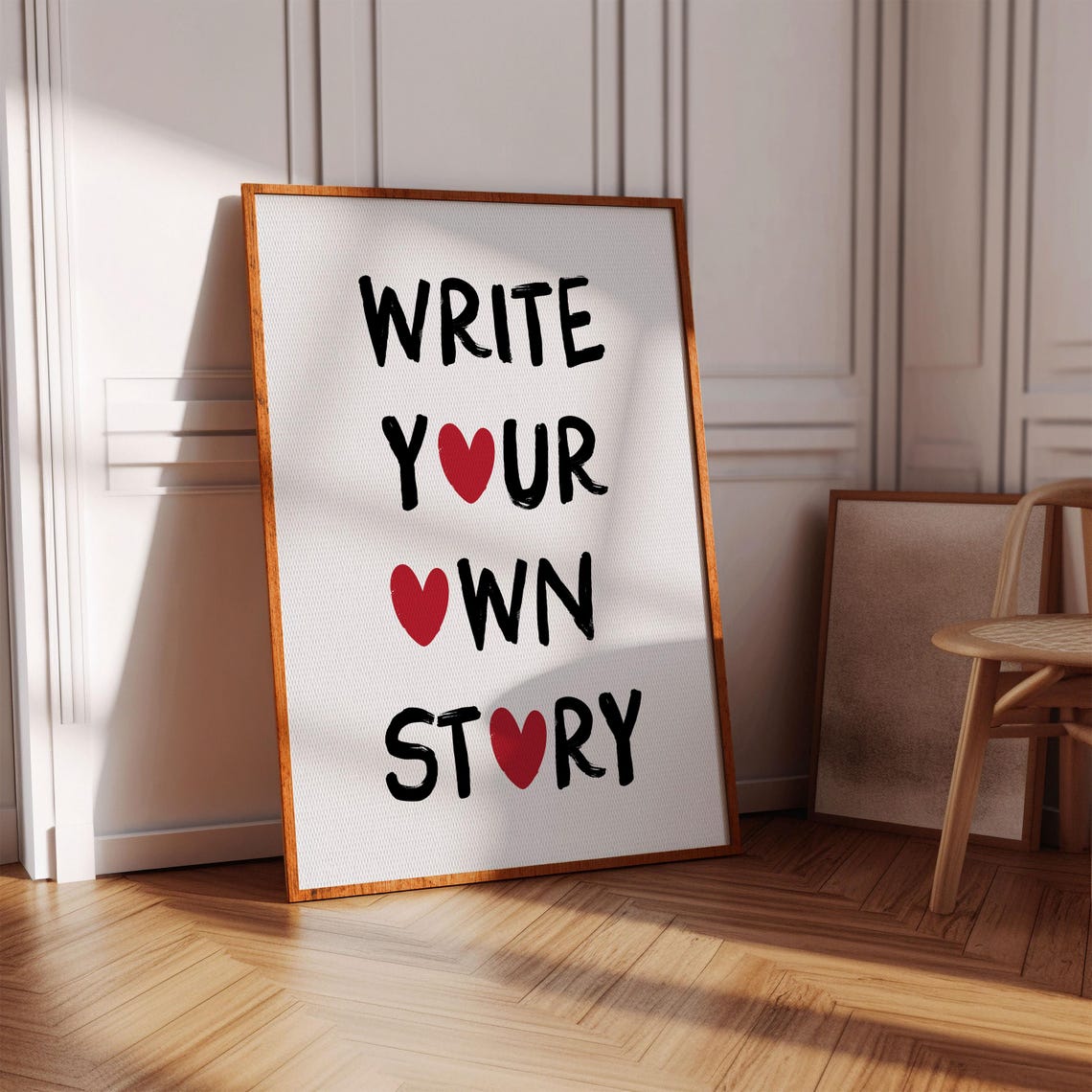 Write Your Own Story Encouraing Prints Preppy Retro Girl Power Wall Art Inspirational Quote Wall Art For Girls Self Love Print Self Care Art - Image 3