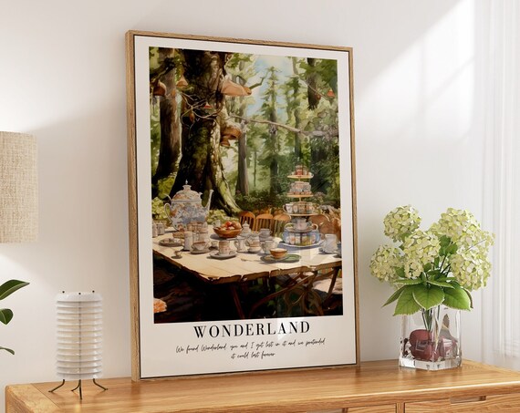 Wonderland Taylor Swift Mad Hatter Forest Tea Party Lyric Poster