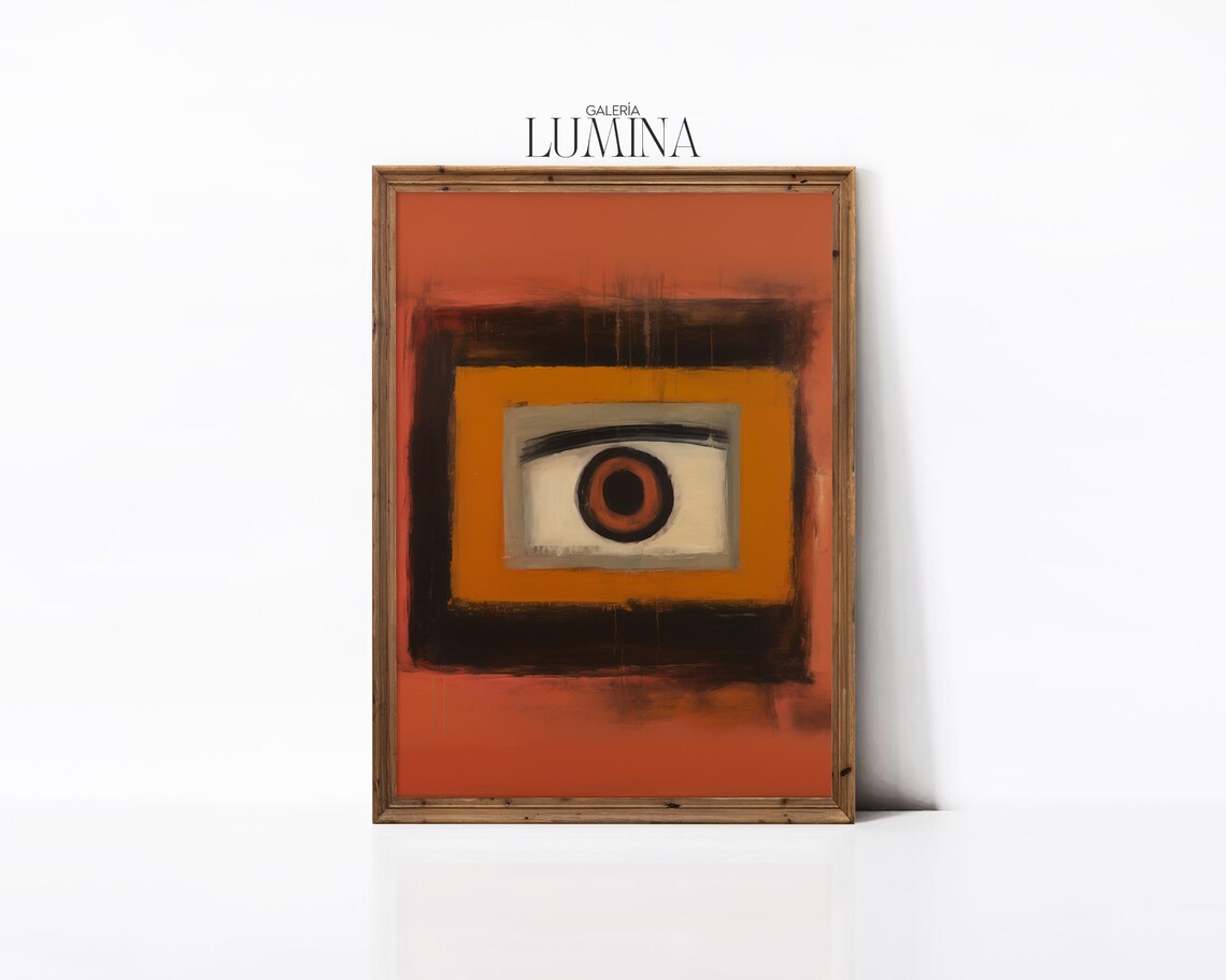 Mid-Century Abstract Eye, Modern Wall Art Print - Image 2