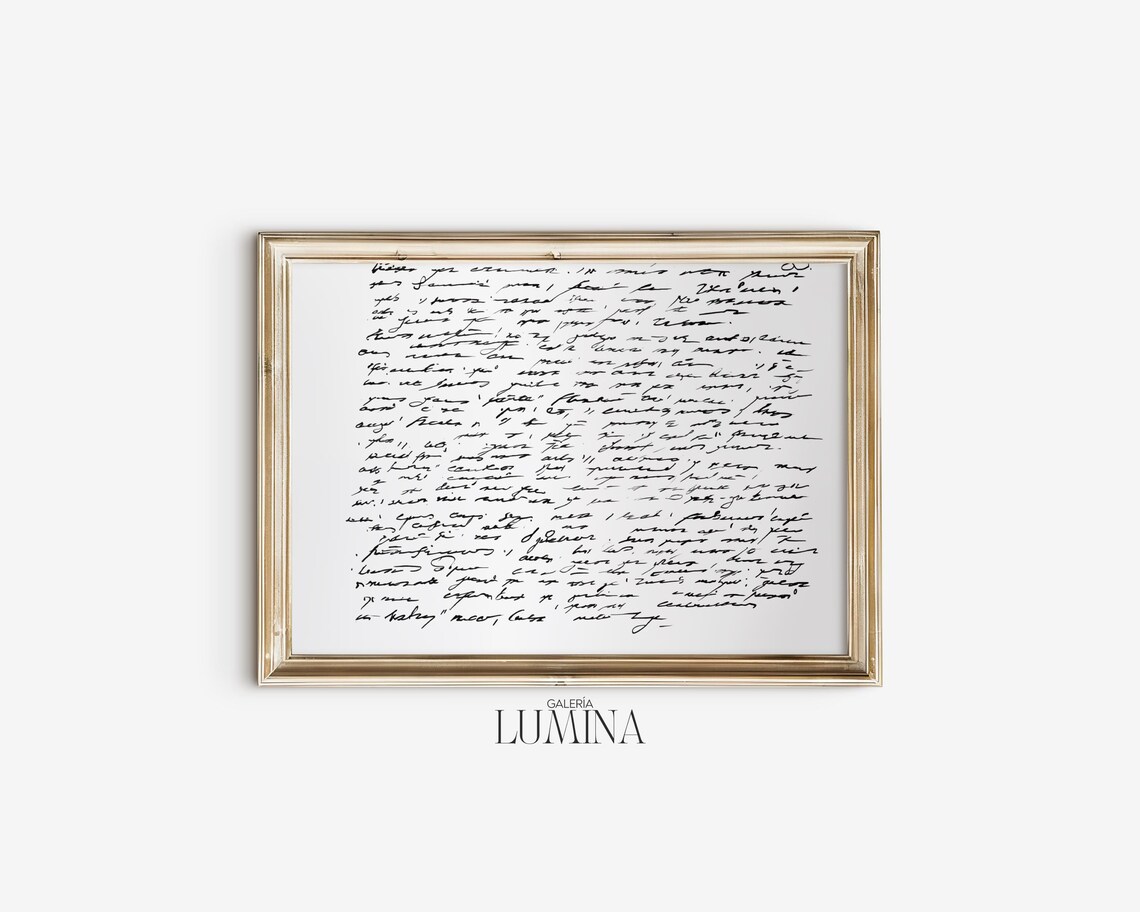 Handwritten Letter Vintage Calligraphy Art Print - Image 2