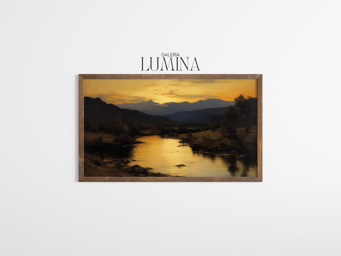 Tonalist Landscape Painting Atmospheric Nature Scenery Painting Dark Moody Landscape Oil Painting Art Frame Tv Art 812 - Image 3