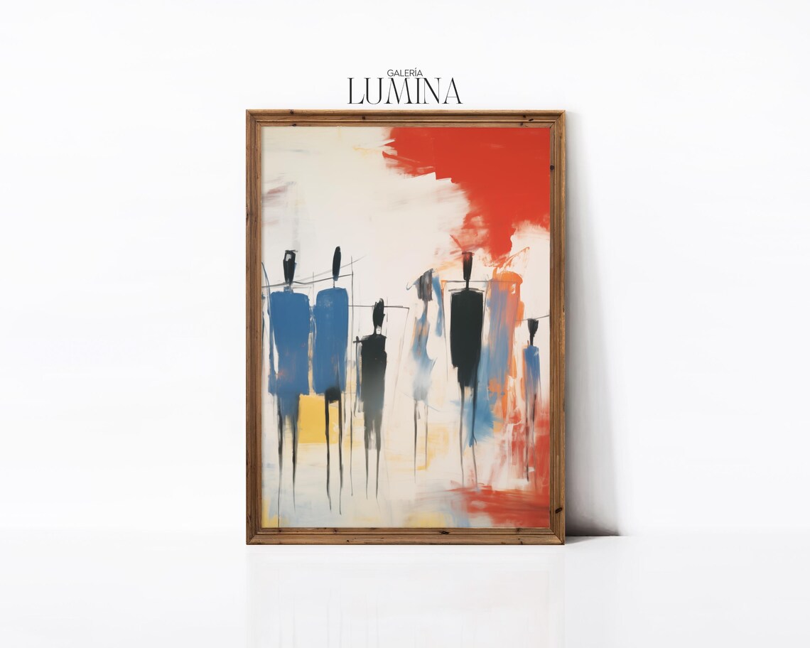 Abstract Expressionist Figure Painting, Modern Art Print - Image 2