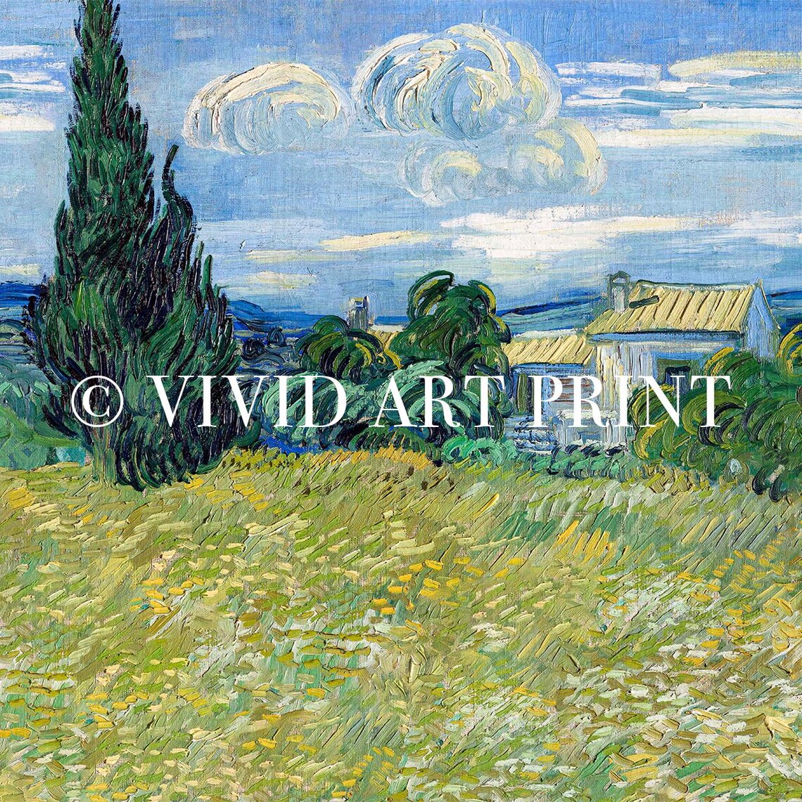 Countryside Landscape, Vintage Wheat Field Art Print - Image 4