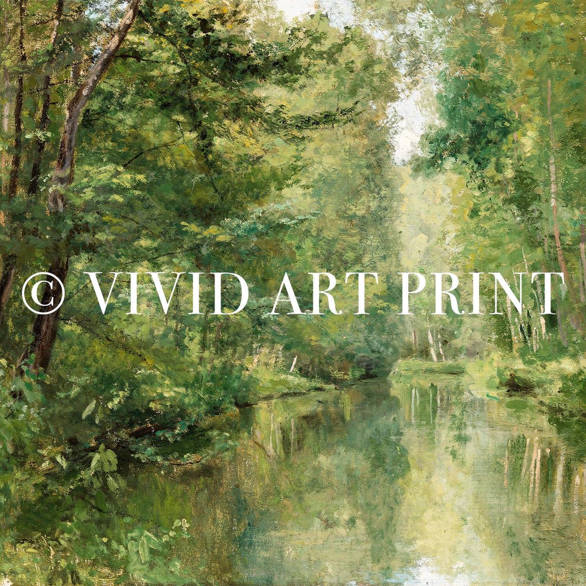 Summer Forest Vintage Landscape Wall Art Serene Nature Scene Home Decor Vivid Art Print Fb 406 - Image 4