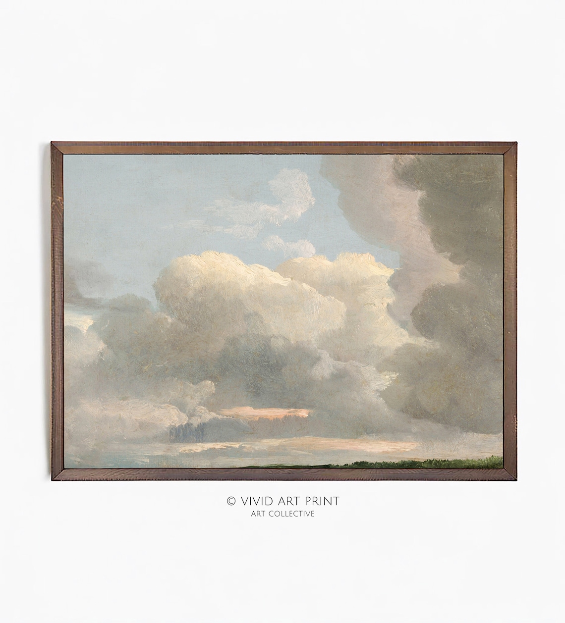 Vintage Cloud Study, Early Evening Wall Art Print