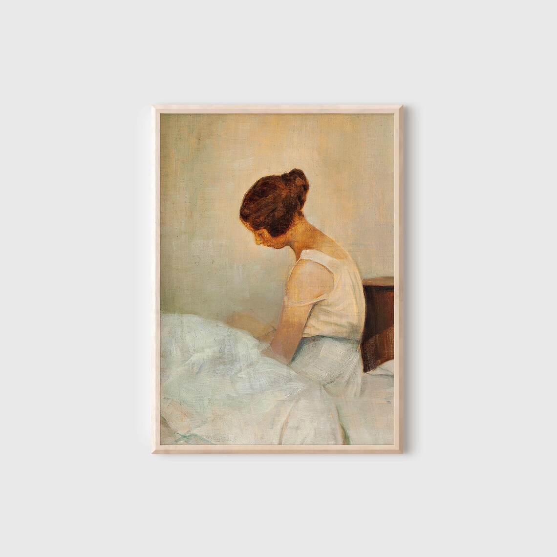 Portrait of a Young Woman, Minimalist Wall Art - Image 2