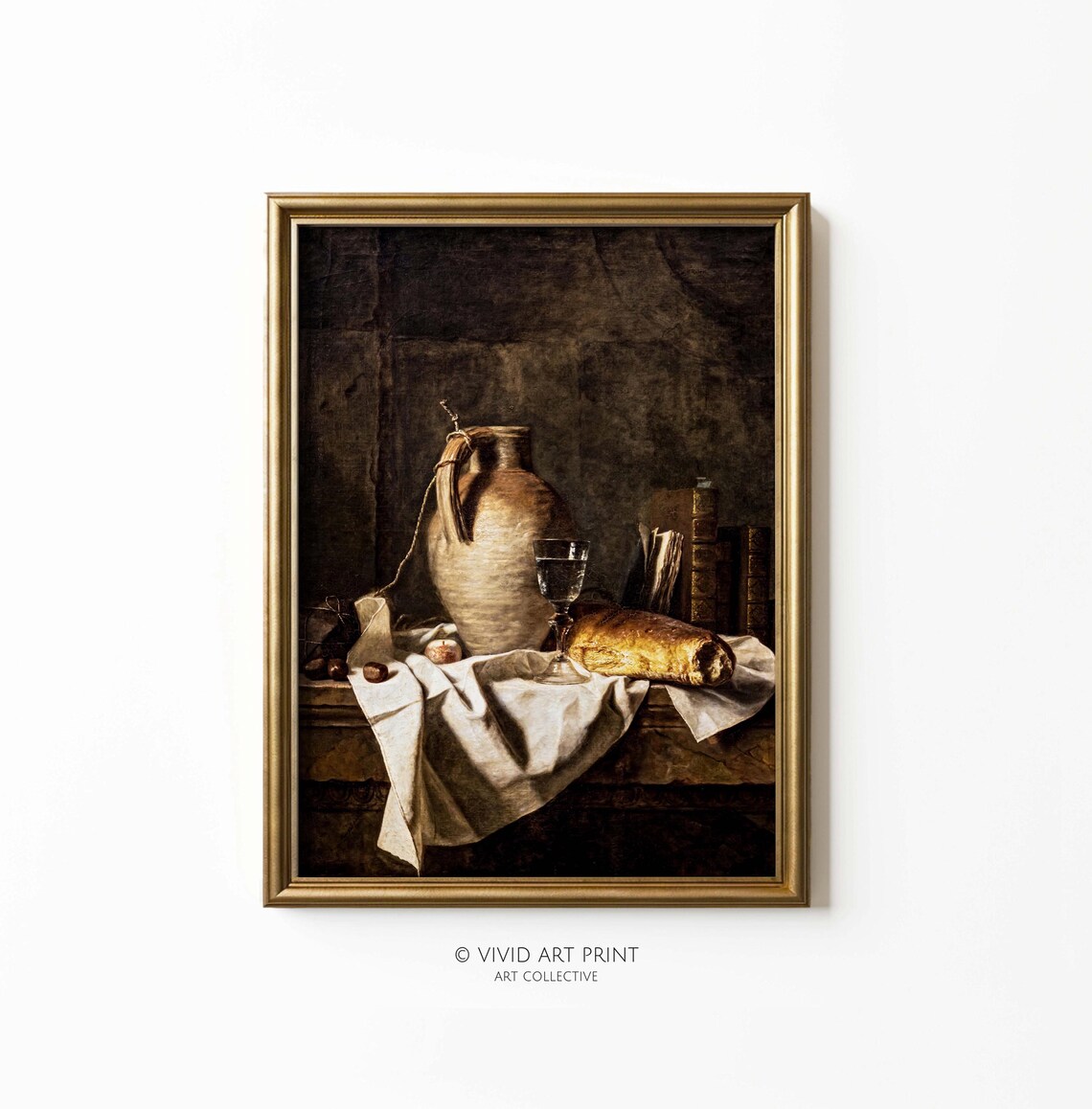 Vintage Rustic Still Life, Baroque Home Decor