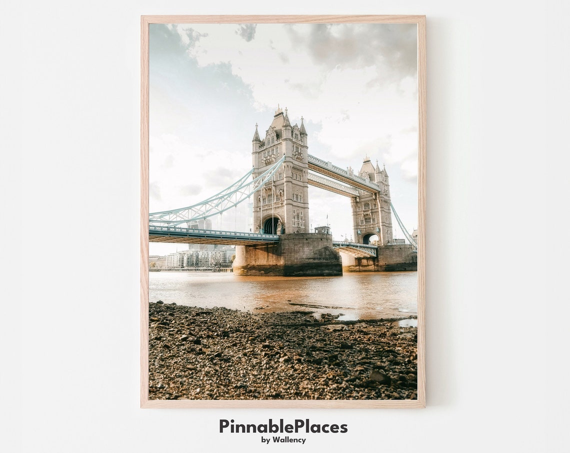 Tower Bridge London Thames River Classic Photography Wall Poster