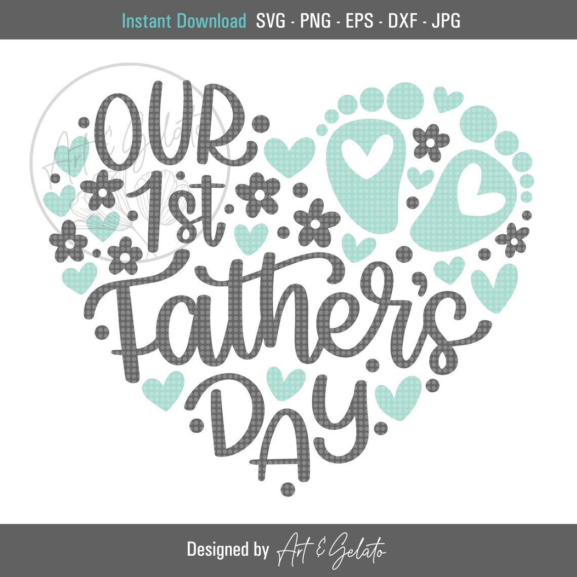 Our First Father's Day, Dad And Baby Poster Print