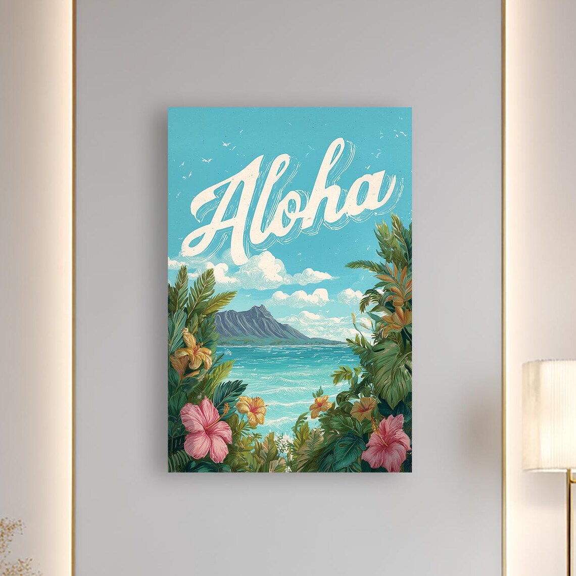 Aloha Tropical Hawaiian Beach Poster Print
