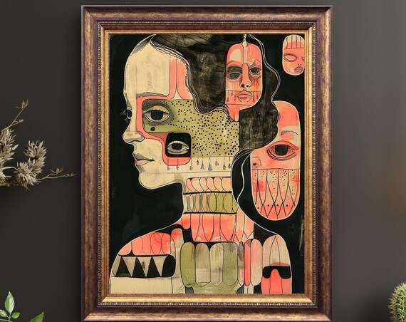 Grid Addiction No11 Unique Canvas Art Print