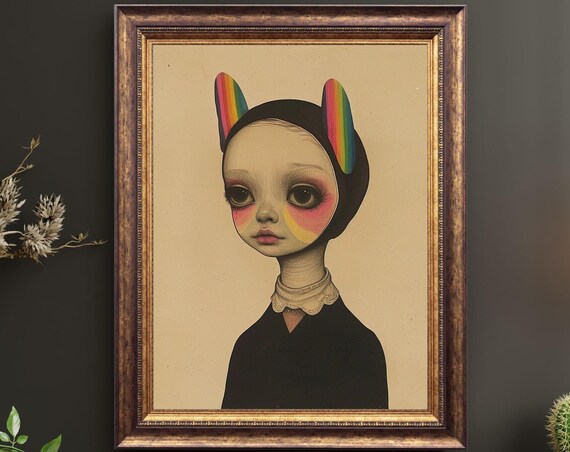 Happy Goth No5 Gothic Dark Art Print