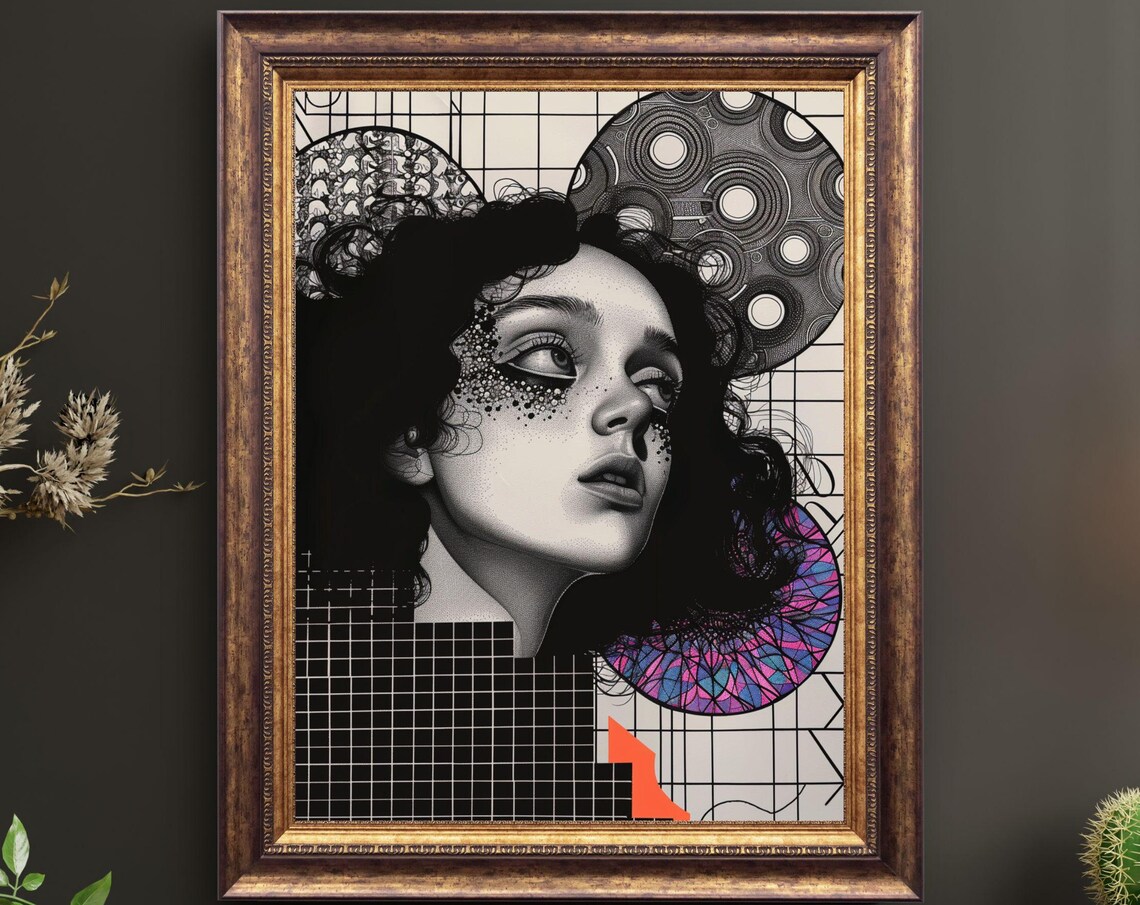 Grid Addiction No22 Unique Canvas Art Print