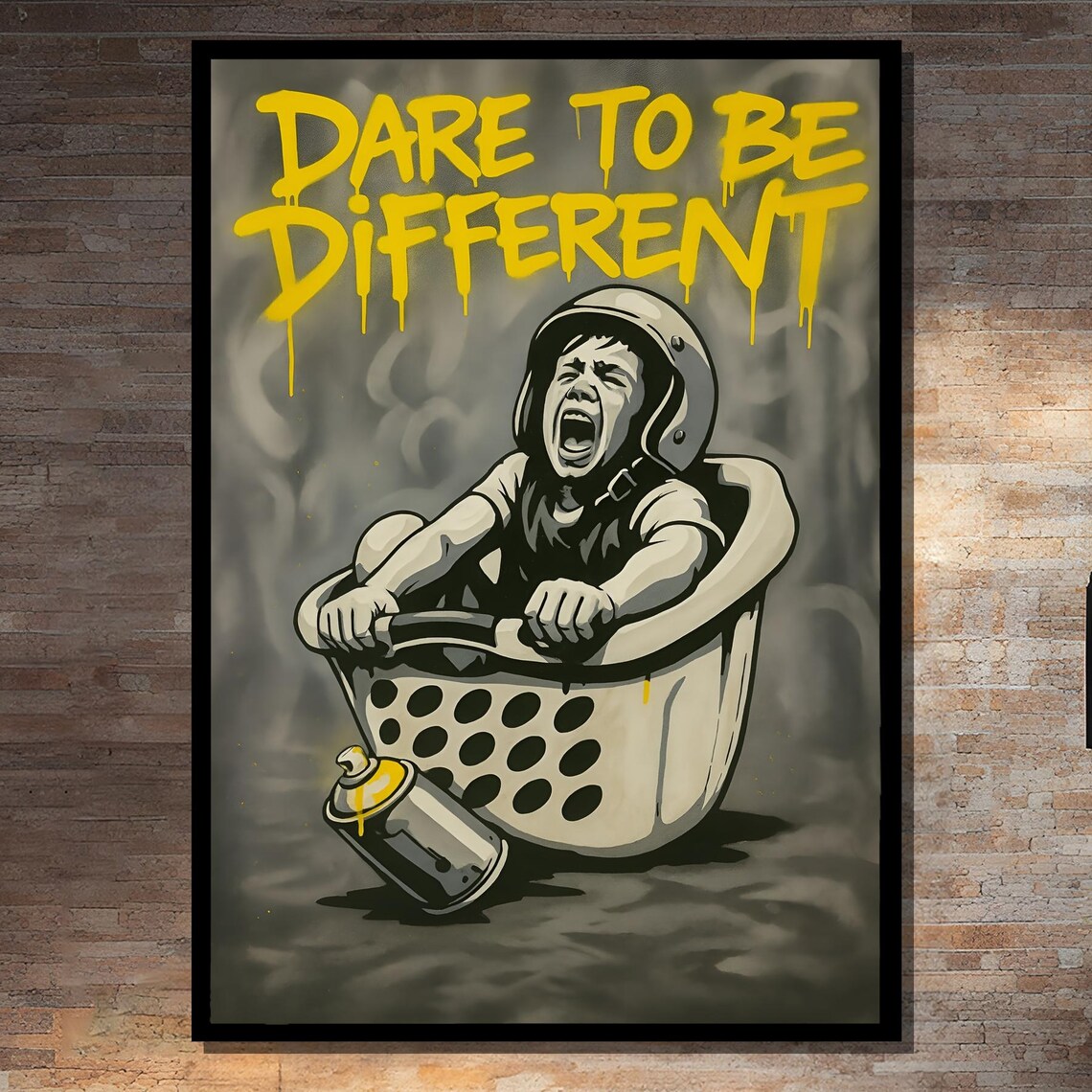 Dare To Be Different Graffiti, Urban Street Decor