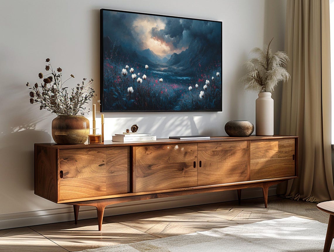 Dark Academia Floral Moody Cotton Frame Tv Art Artwork For The Frame Tv Frame Tv Art Instant File - Image 3