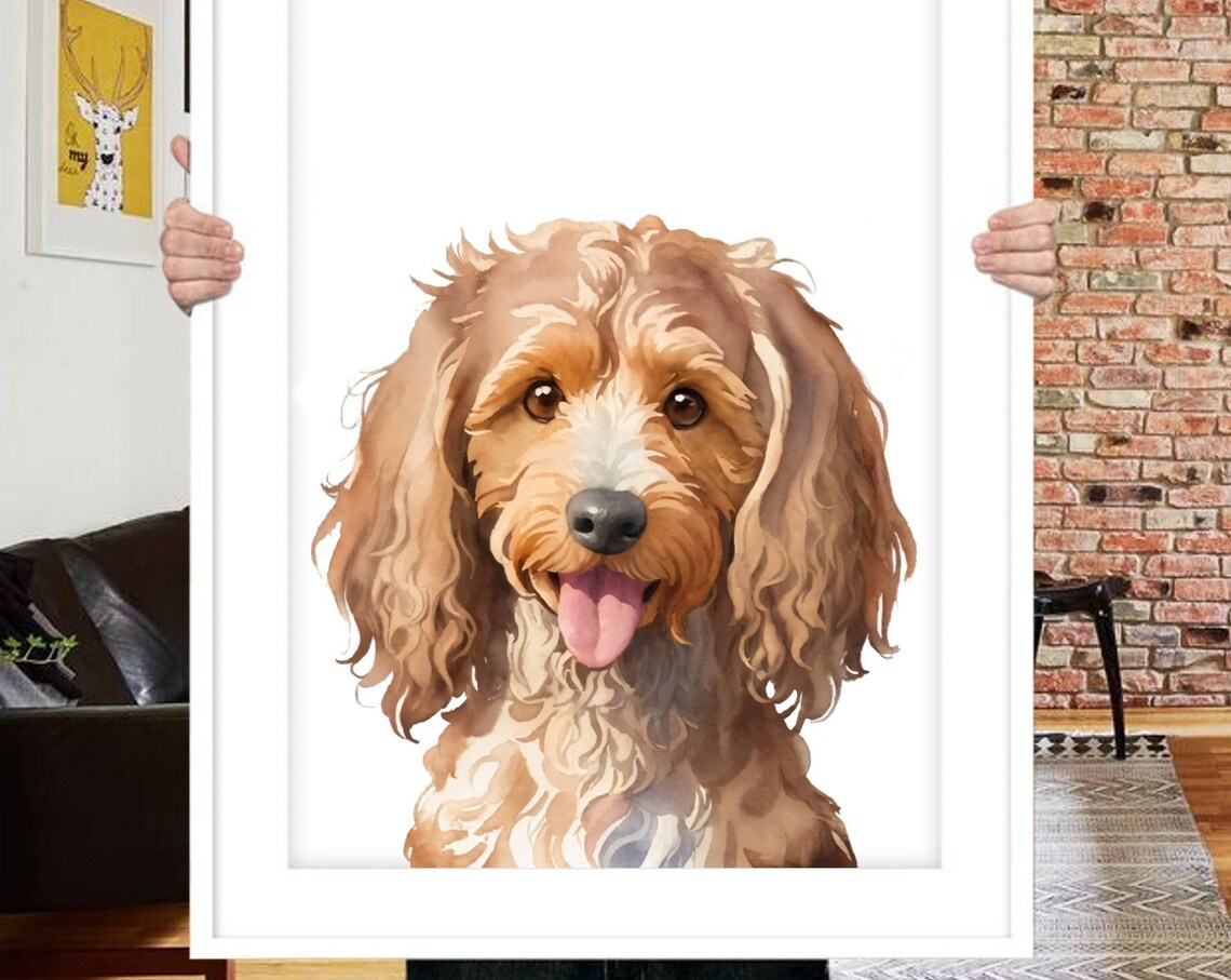 Watercolor Dog Portrait, Pet Memorial Art Print