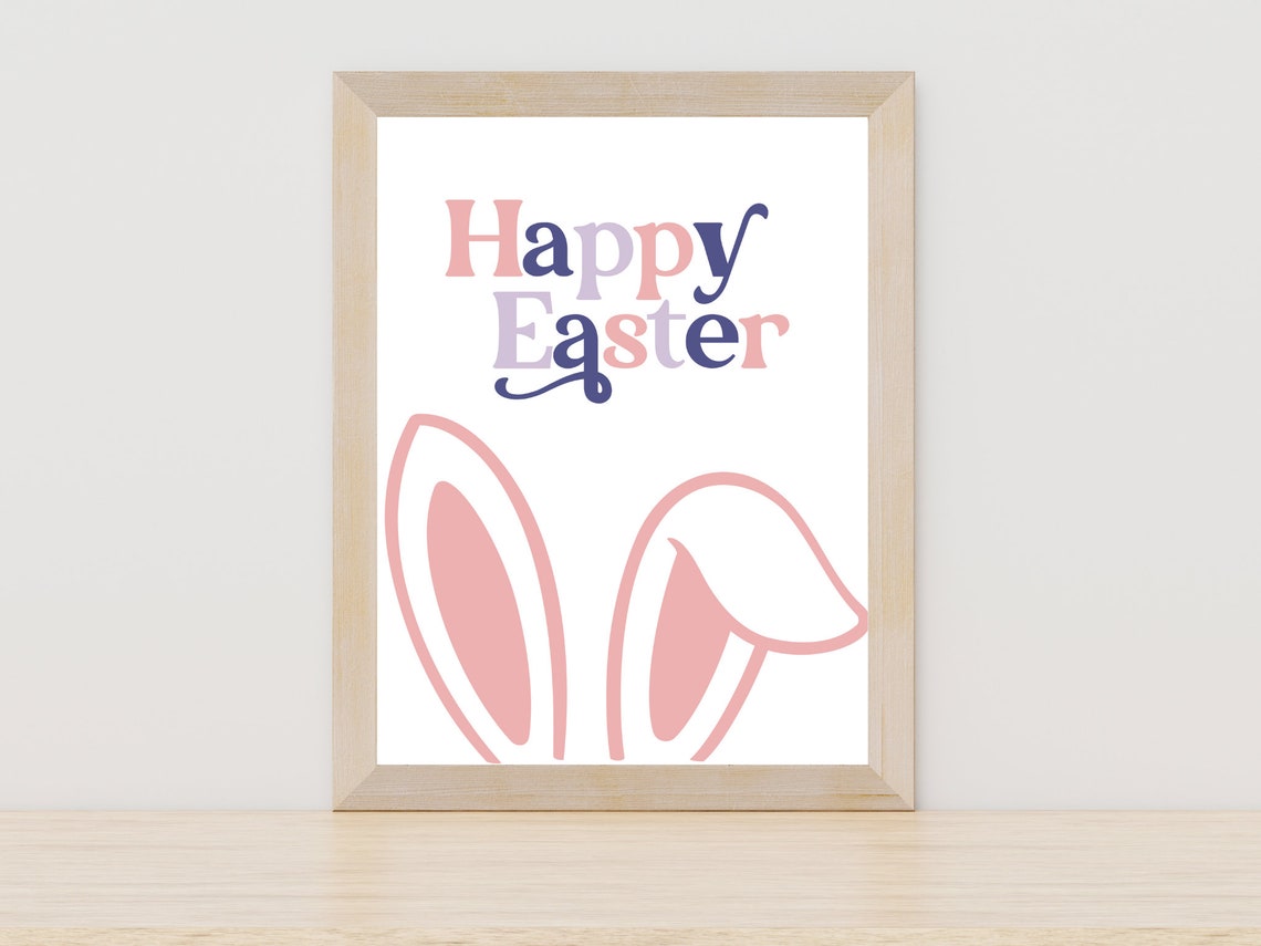 Happy Easter Bunny Ears Poster - Image 3