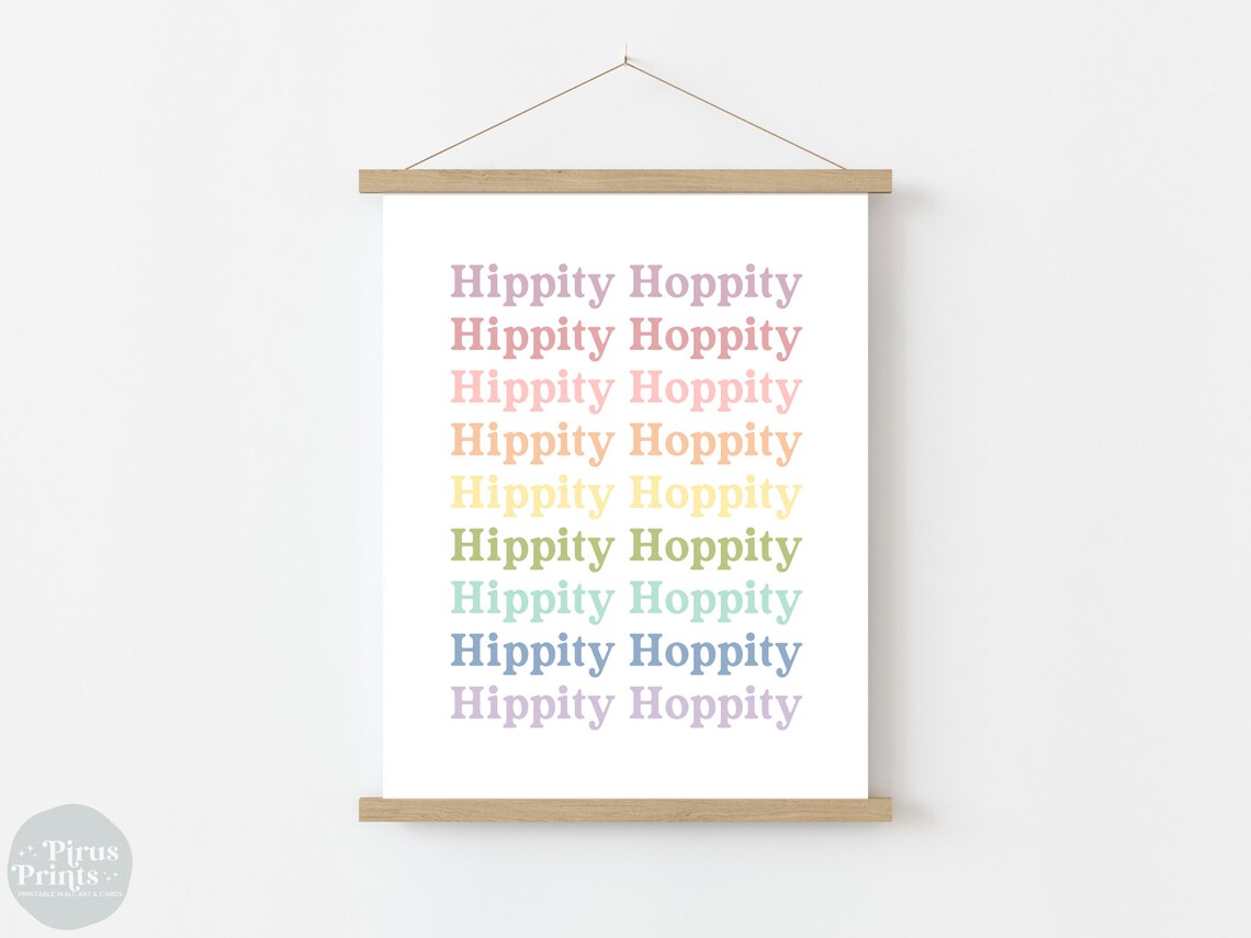 Hippity Hoppity Easter Art Print, Pastel Decor - Image 4