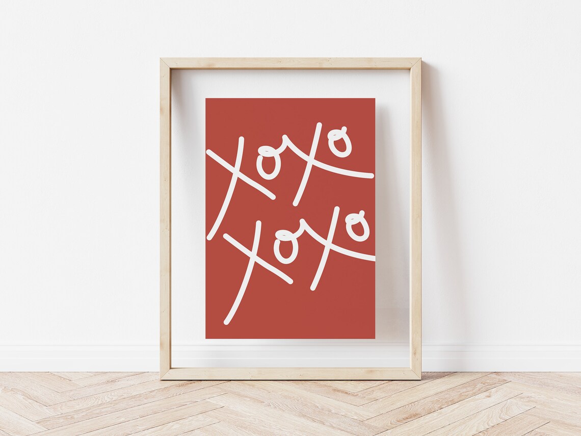 Xoxo Valentines Day Wall Art Print, Minimal Decor - Image 3