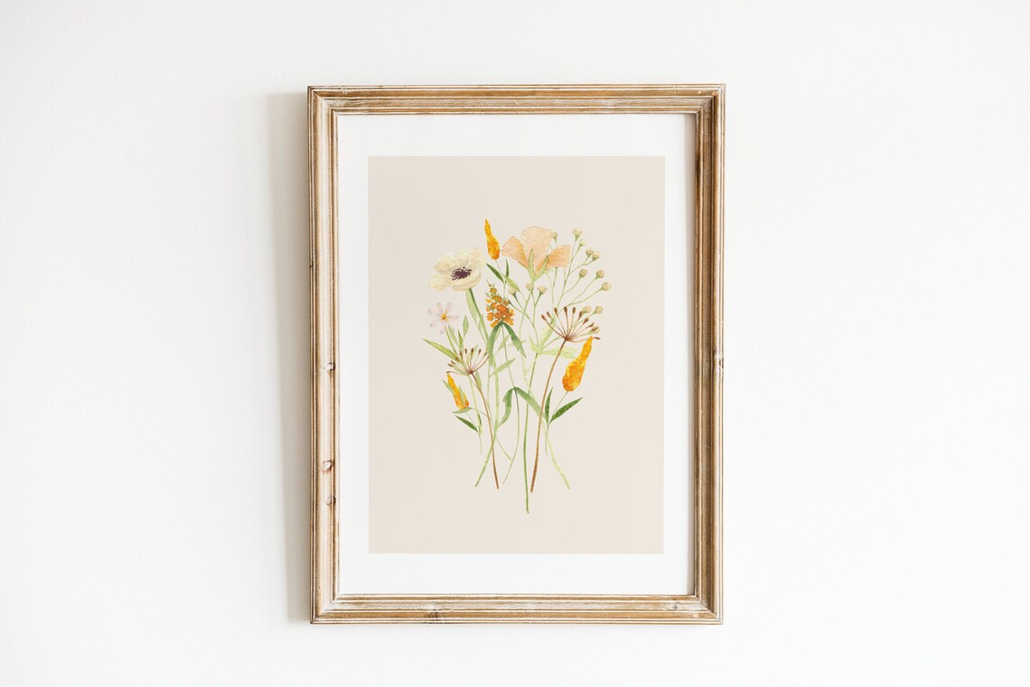 Wildflower Watercolor Botanical Art Print, Spring Decor - Image 5