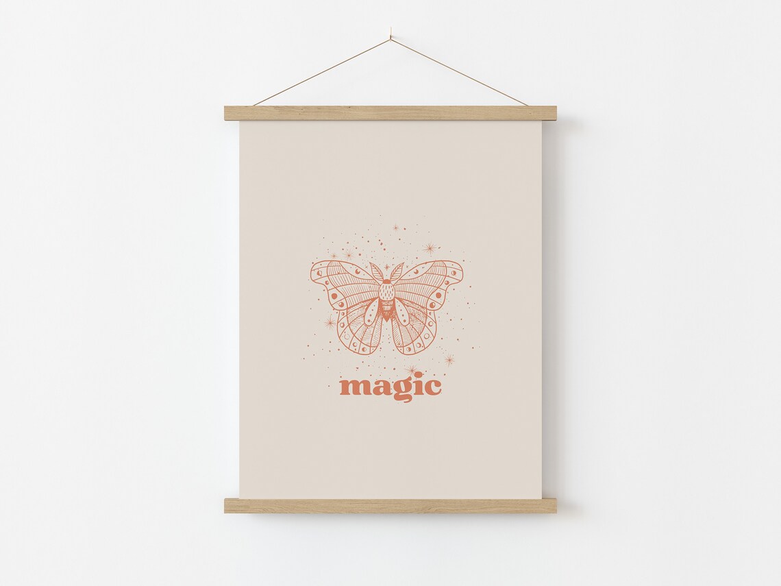 Boho Butterfly Magic Art Print, Light Academia - Image 4