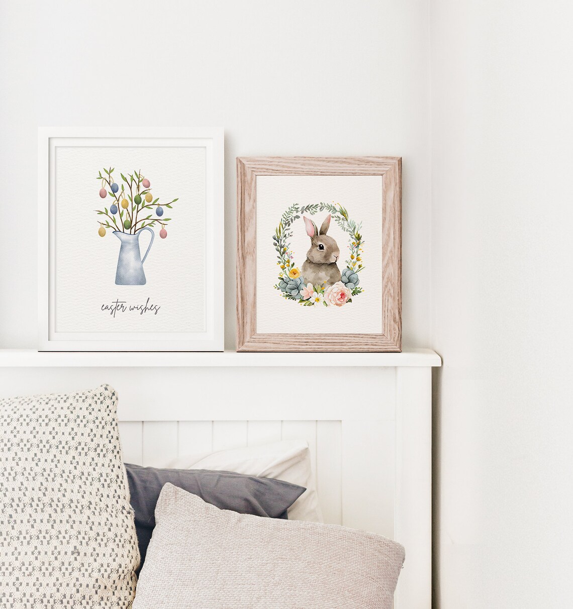 Easter Bunny Easter Decor Watercolor Poster - Image 4
