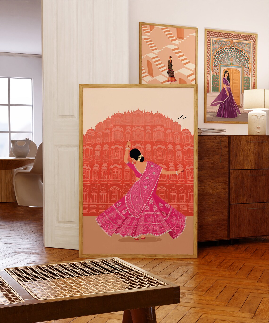 Jaipur Step Well Poster, South Asian Art Print - Image 3