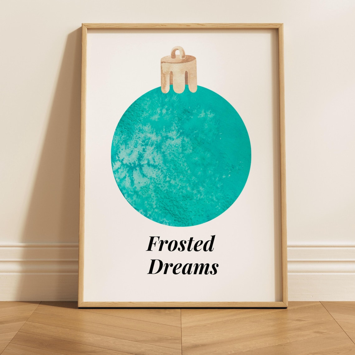 Frosted Dreams Christmas Ornament, Minimalist Holiday Decor
