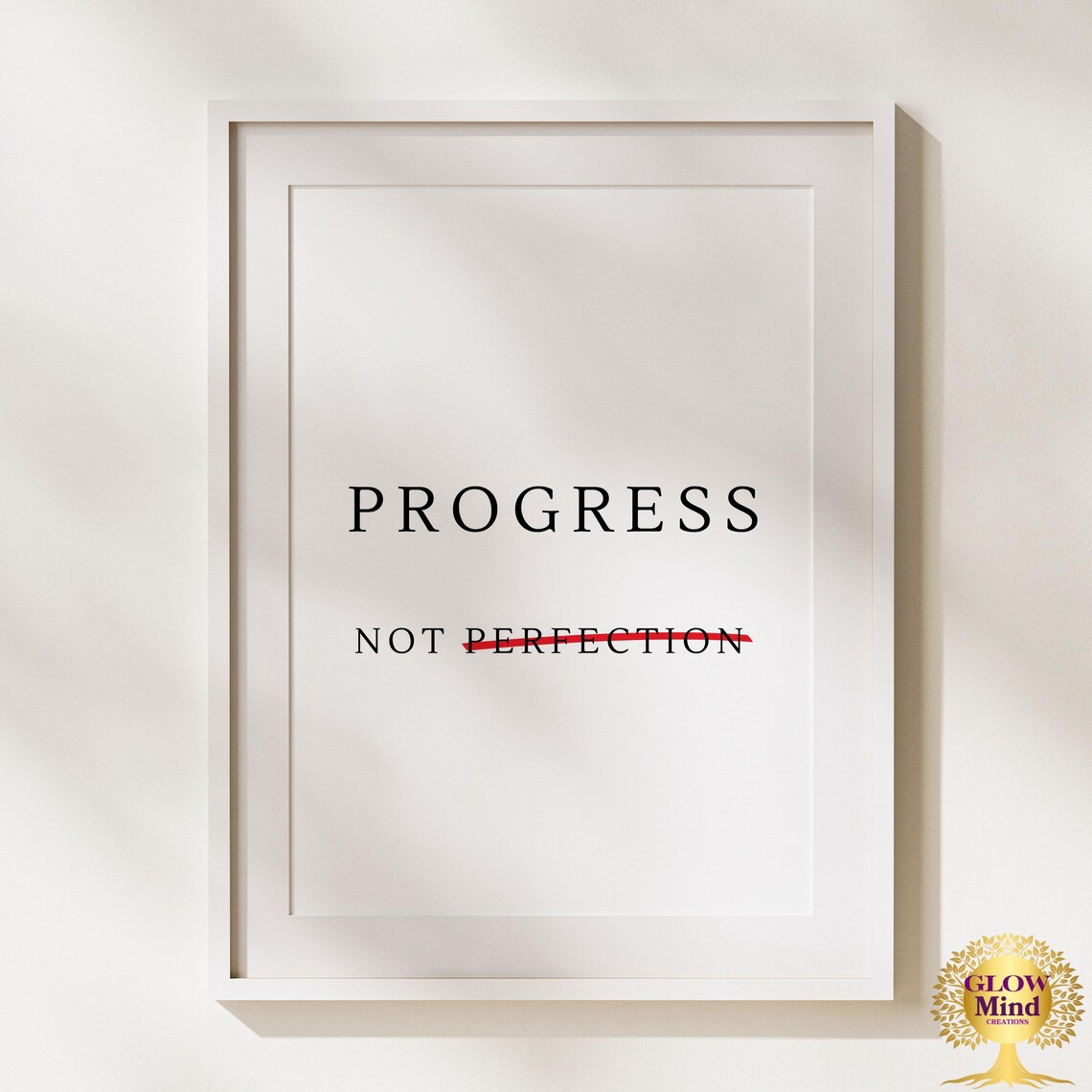 Progress Minimalist Motivational Quote, Office Decor - Image 2