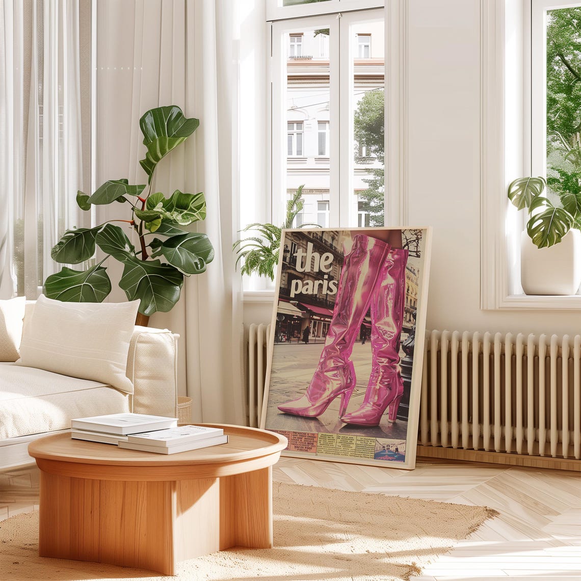 Trendy Retro Print Preppy Room Decor Fashion Poster Magazine Cover Feminist Wall Poster Retro Vintage Bar Pink Boots Wall Art Vintage Bar - Image 3