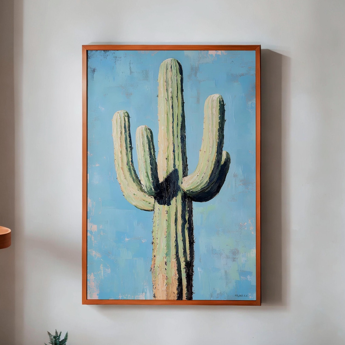 Cactus Boho Art Print, Western Desert Wall Decor