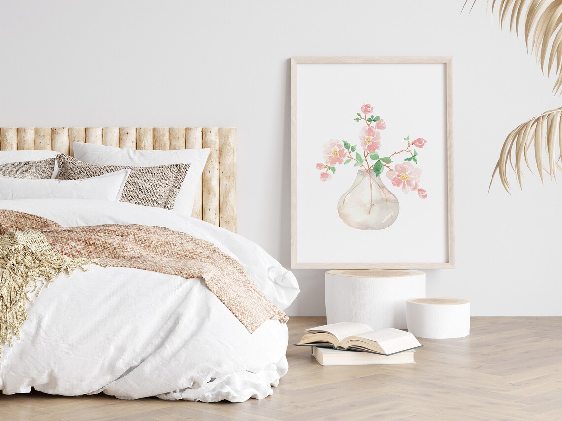 Flowers In Vase Watercolor Art Print, Floral Bouquet - Image 2