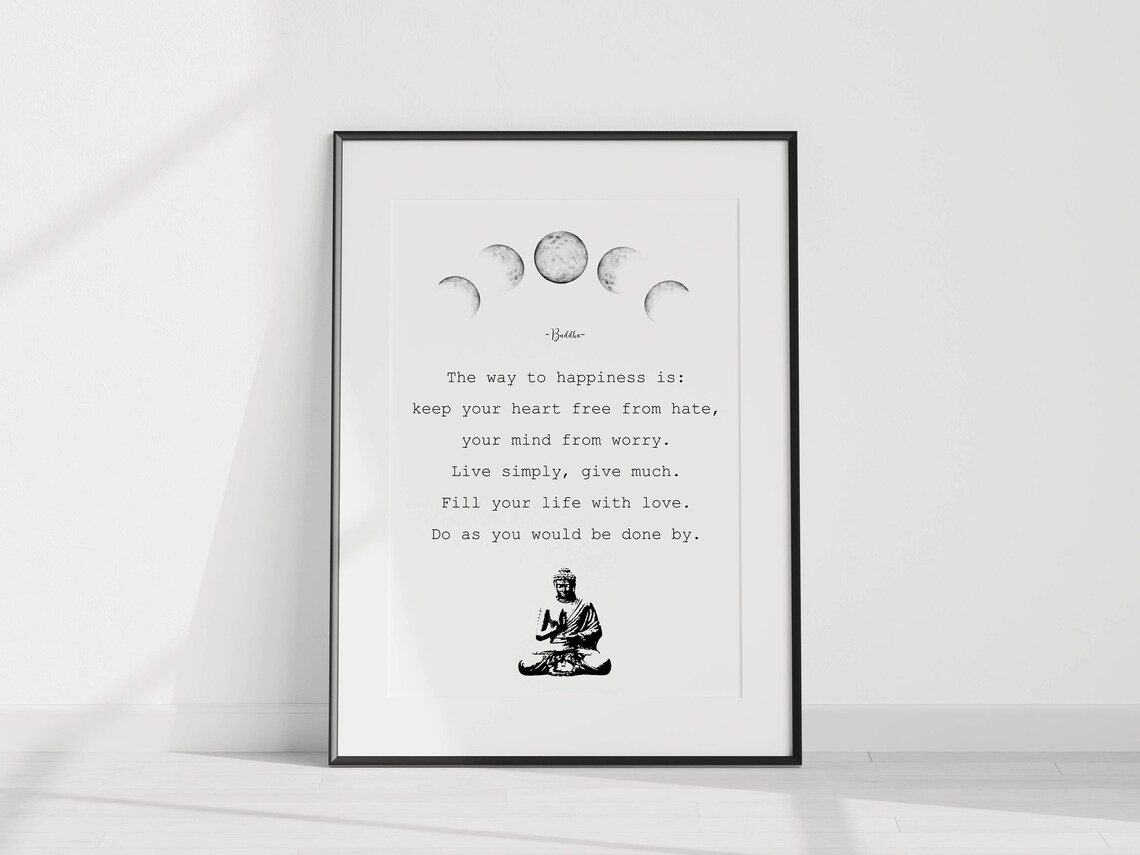 Buddha Positive Quote Spiritual Art Print - Image 3