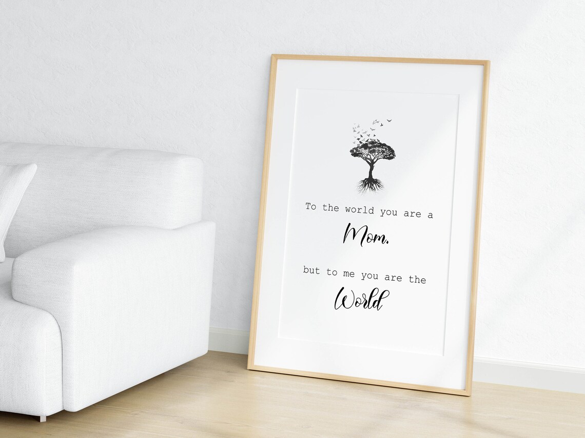 To The World You Are A Mom Mother Quote Tree Of Life Art Poster - Image 2