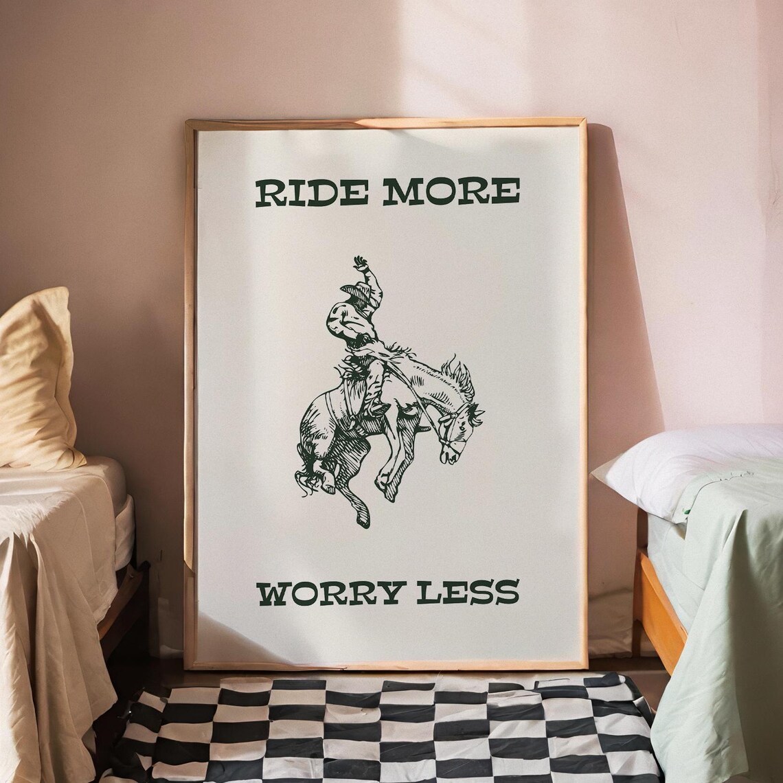 Cowboy Spirit Vintage Western Horseback Riding Art Print