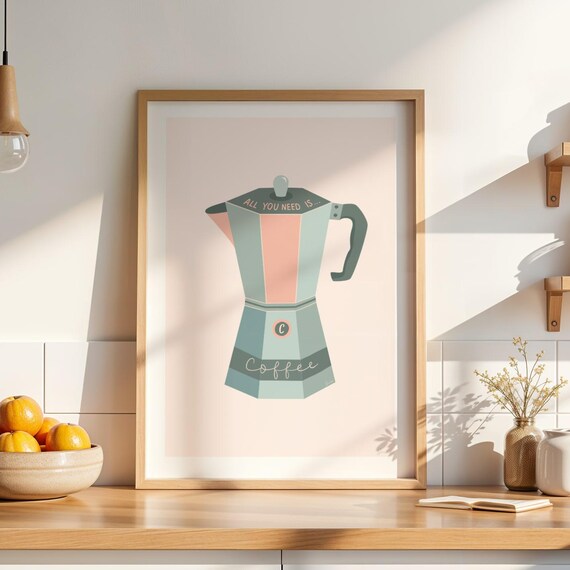 Coffee Lover, All You Need Is Coffee - Minimalist Art Print