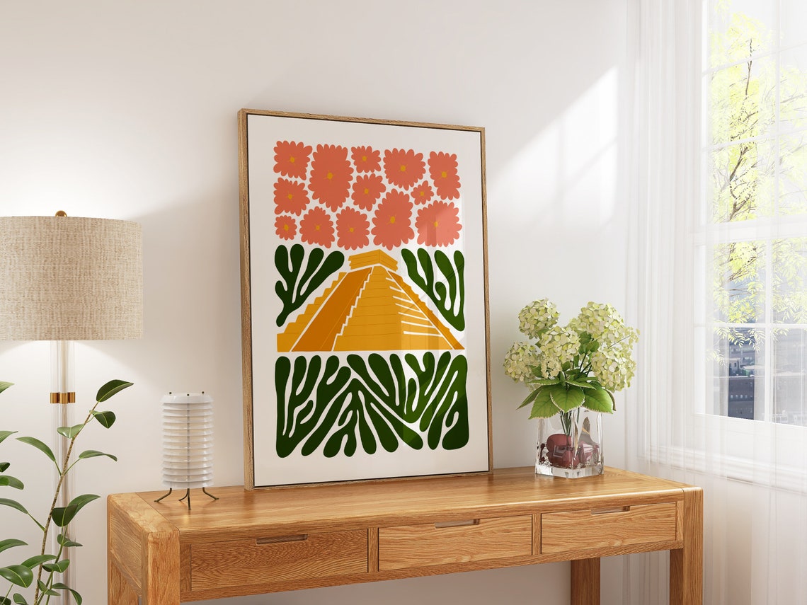 Chichen Itza Poster Chichen Itza Print Mexico Print Yucatan Mexico Poster Chichen Itza Travel Chichen Itza Artwork - Image 5