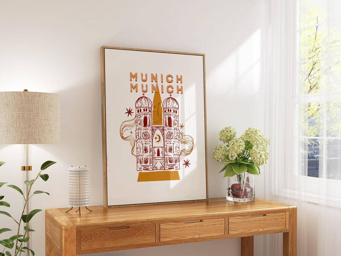Munich Germany Illustration Art Print, Travel Poster - Image 5